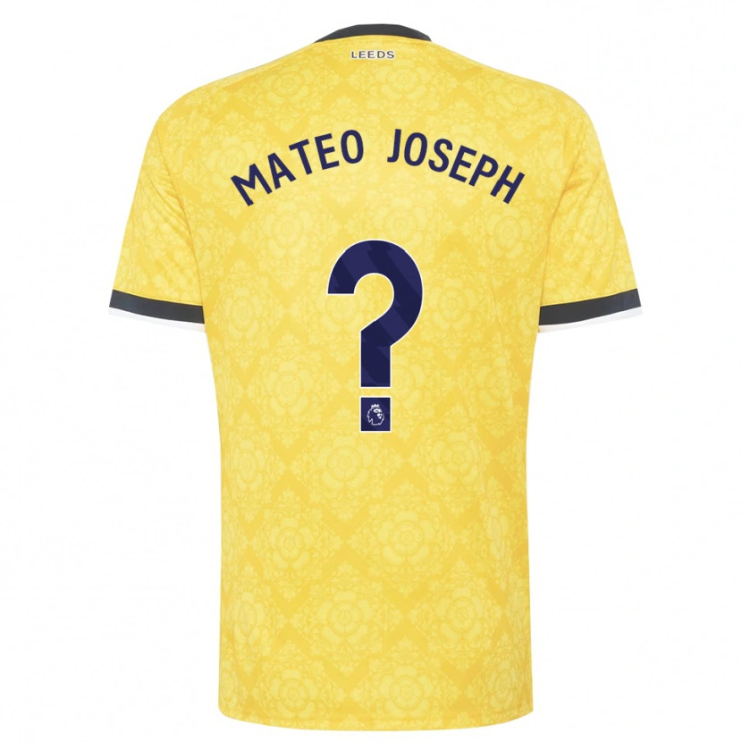 Danxen Kinderen Mateo Joseph #0 Geel Wit Zwart Uitshirt Uittenue 2026/27 T-Shirt