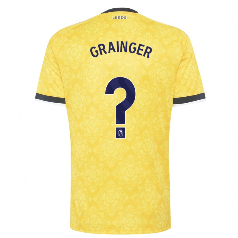 Danxen Kinderen Owen Grainger #0 Geel Wit Zwart Uitshirt Uittenue 2026/27 T-Shirt
