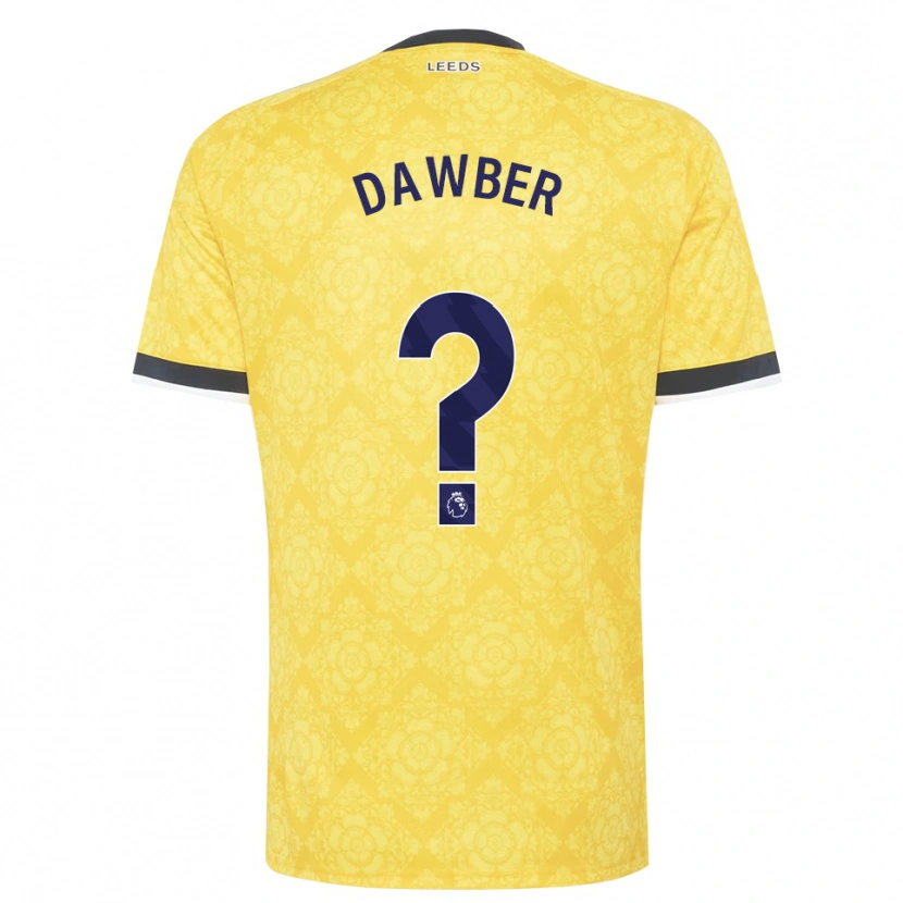 Danxen Kinderen Oscar Dawber #0 Geel Wit Zwart Uitshirt Uittenue 2026/27 T-Shirt