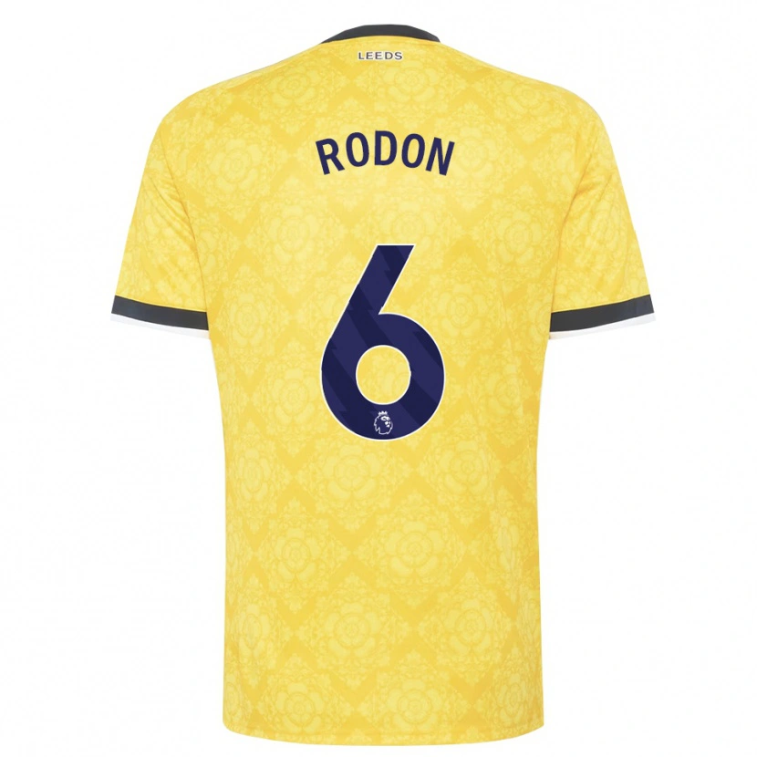 Danxen Kinderen Joe Rodon #6 Geel Wit Zwart Uitshirt Uittenue 2026/27 T-Shirt