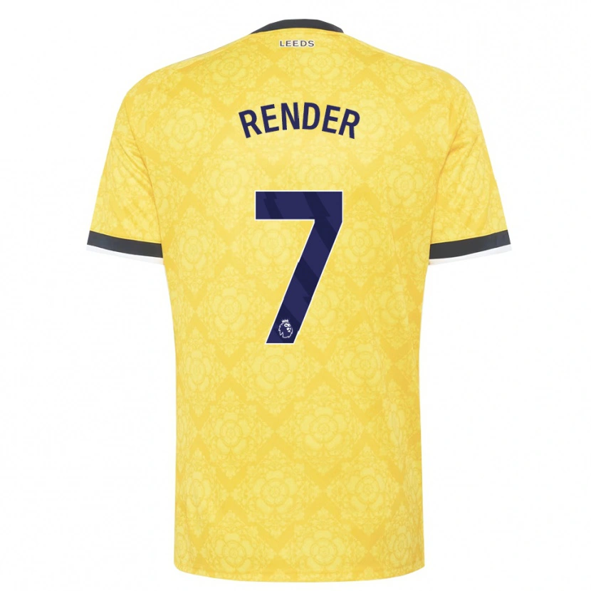 Danxen Kinderen Jacob Render #7 Geel Wit Zwart Uitshirt Uittenue 2026/27 T-Shirt