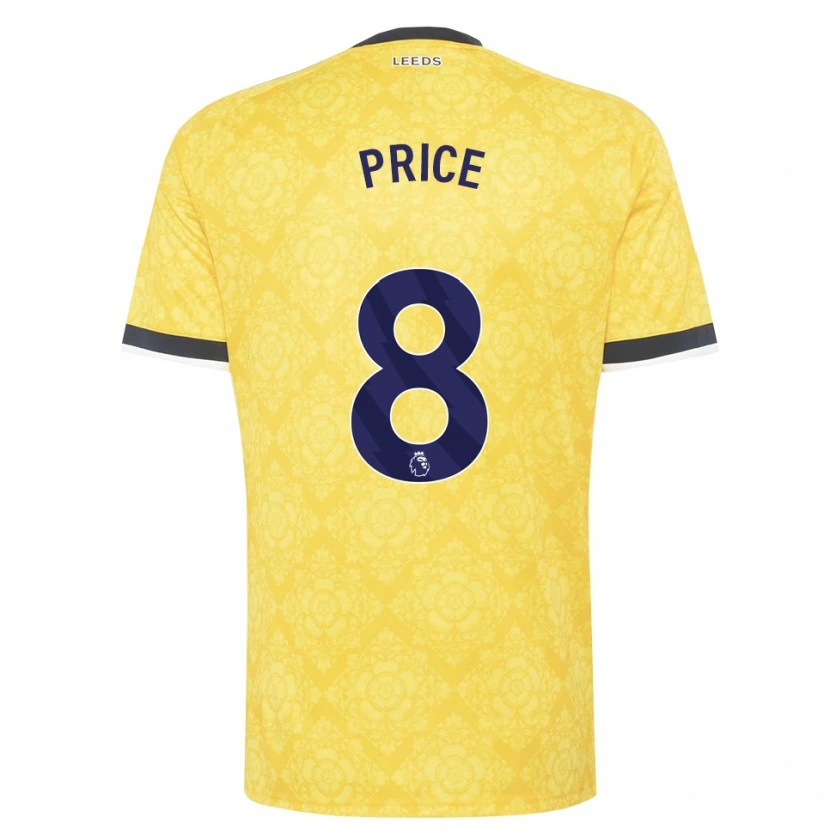 Danxen Kinderen Leoni Price #8 Geel Wit Zwart Uitshirt Uittenue 2026/27 T-Shirt
