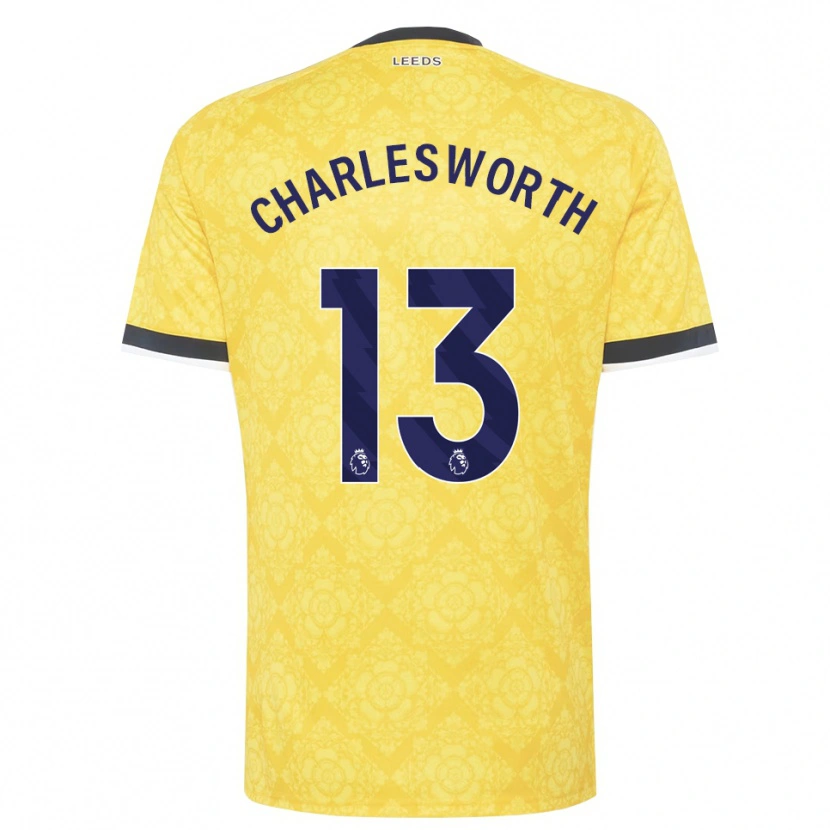 Danxen Kinderen Millie Robshaw-Charlesworth #13 Geel Wit Zwart Uitshirt Uittenue 2026/27 T-Shirt
