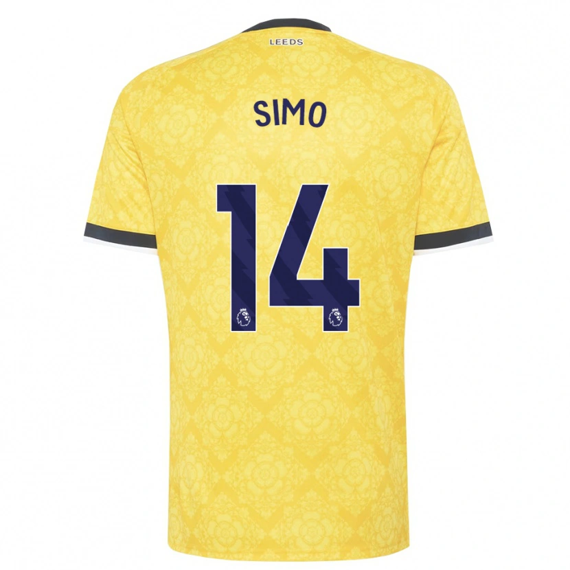 Danxen Kinderen Elton Simo #14 Geel Wit Zwart Uitshirt Uittenue 2026/27 T-Shirt