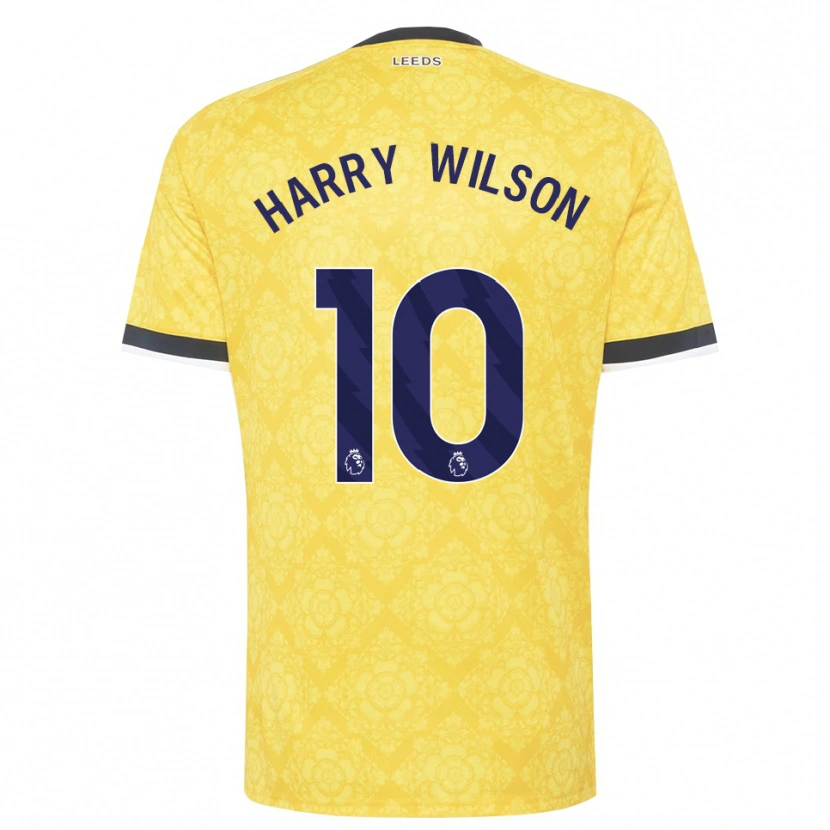 Danxen Kinderen Harry Wilson #10 Geel Wit Zwart Uitshirt Uittenue 2026/27 T-Shirt
