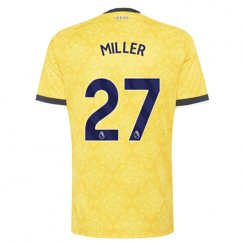 Danxen Kinderen Amari Miller #27 Geel Wit Zwart Uitshirt Uittenue 2026/27 T-Shirt