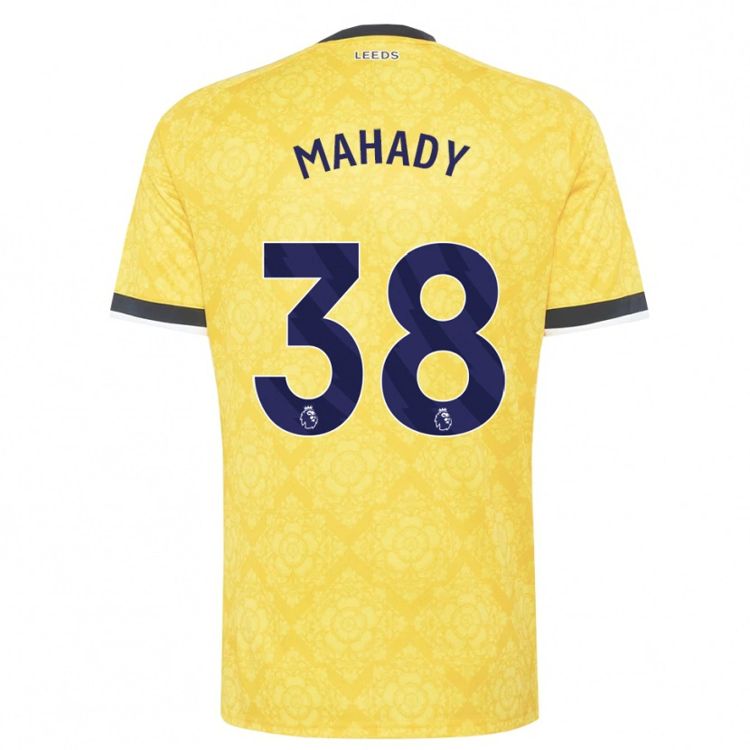 Danxen Kinderen Rory Mahady #38 Geel Wit Zwart Uitshirt Uittenue 2026/27 T-Shirt