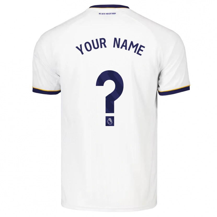 Danxen Kinderen Uw Naam #0 Middernachtblauw Wit Geel Uitshirt Uittenue 2026/27 T-Shirt