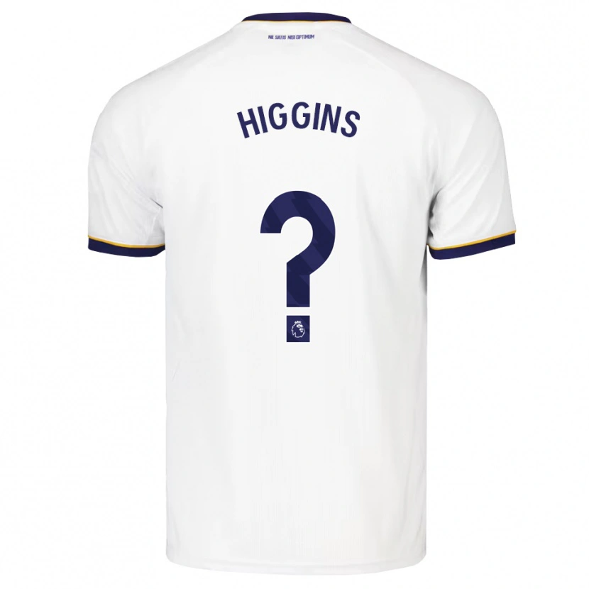 Danxen Kinderen Liam Higgins #0 Middernachtblauw Wit Geel Uitshirt Uittenue 2026/27 T-Shirt