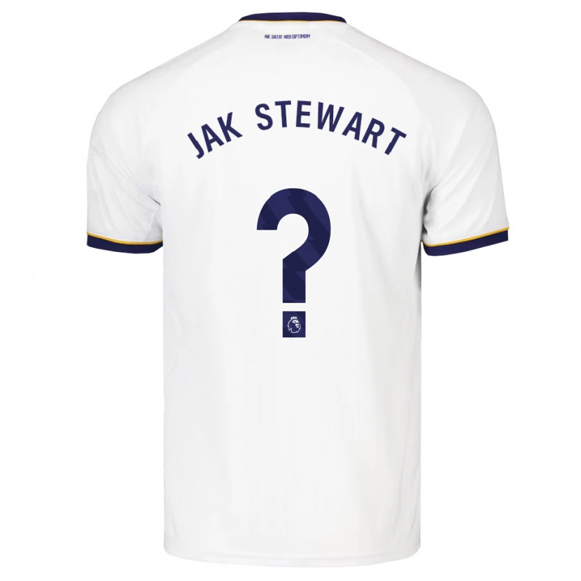 Danxen Kinderen Jak Stewart #0 Middernachtblauw Wit Geel Uitshirt Uittenue 2026/27 T-Shirt