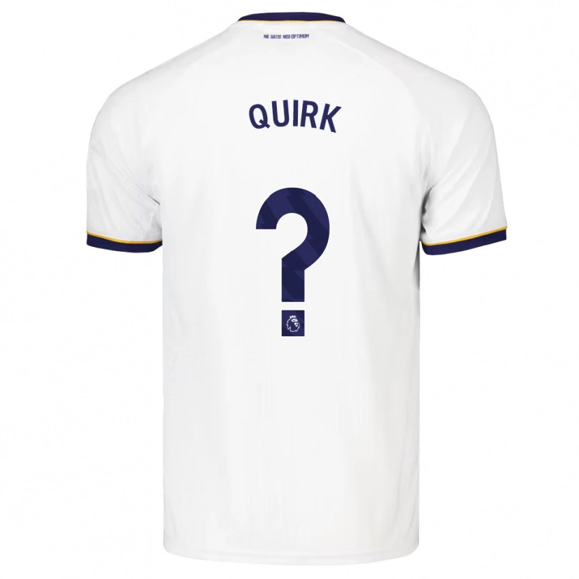 Danxen Kinderen Sebastian Quirk #0 Middernachtblauw Wit Geel Uitshirt Uittenue 2026/27 T-Shirt