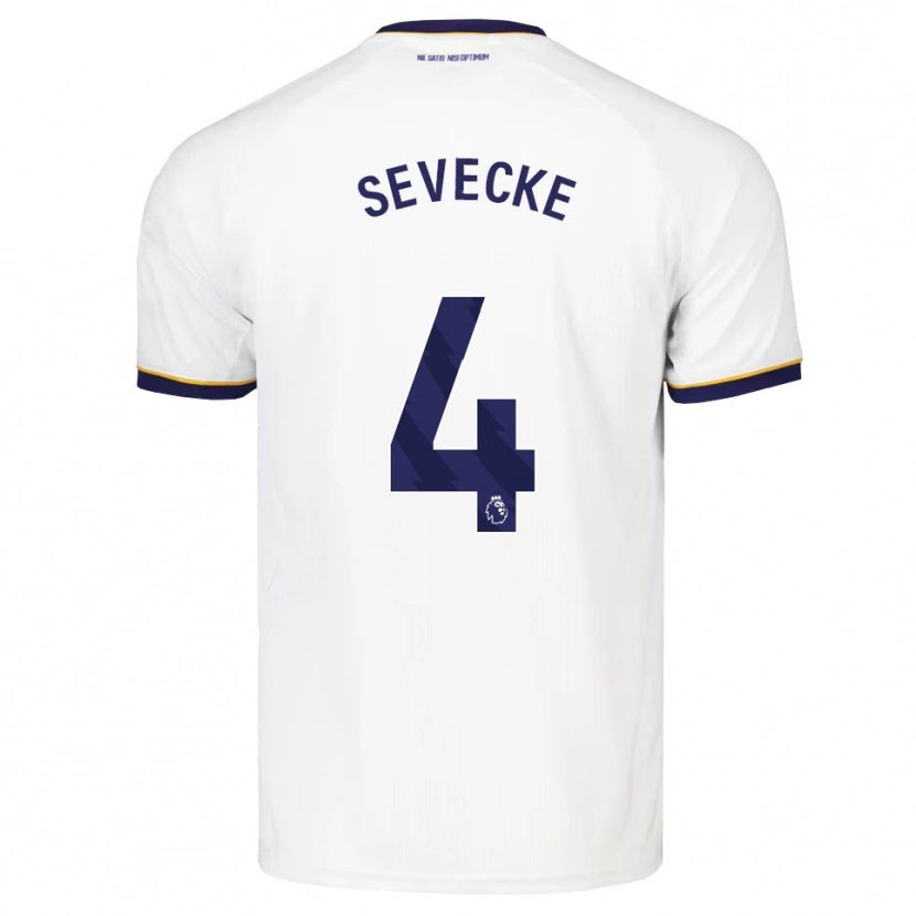 Danxen Kinderen Rikke Sevecke #4 Middernachtblauw Wit Geel Uitshirt Uittenue 2026/27 T-Shirt