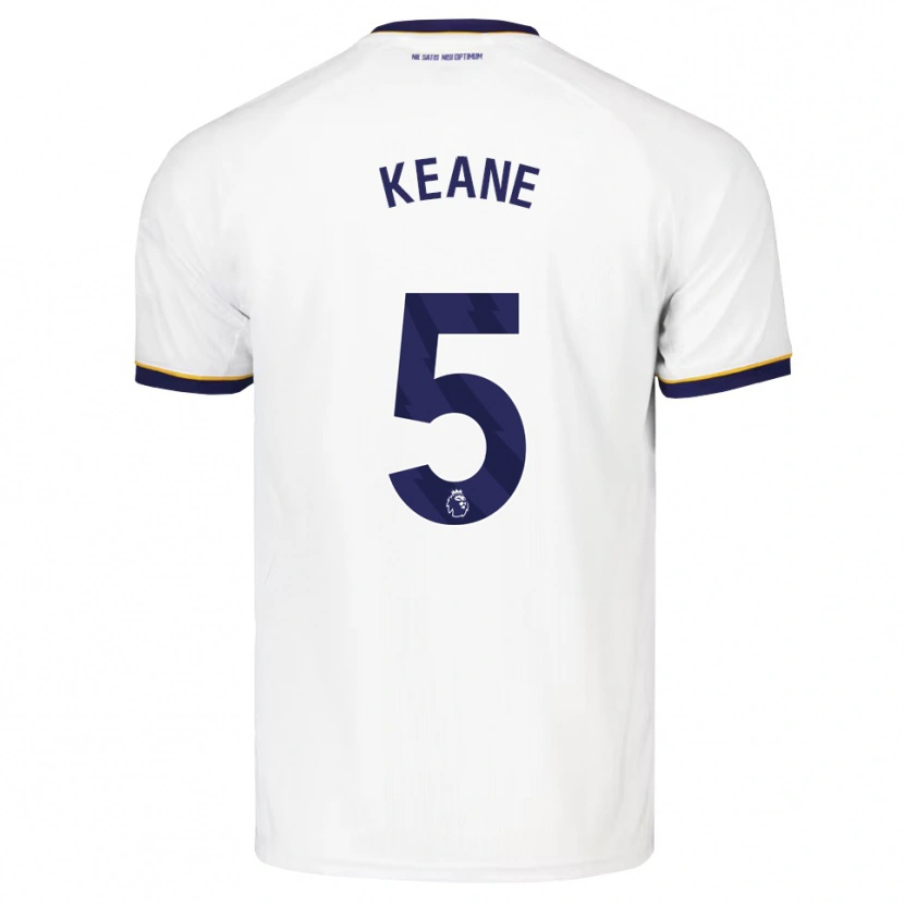 Danxen Kinderen Michael Keane #5 Middernachtblauw Wit Geel Uitshirt Uittenue 2026/27 T-Shirt