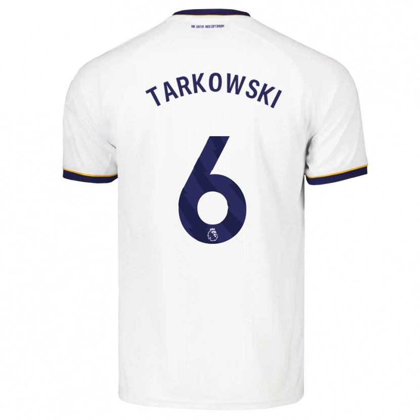 Danxen Kinderen James Tarkowski #6 Middernachtblauw Wit Geel Uitshirt Uittenue 2026/27 T-Shirt