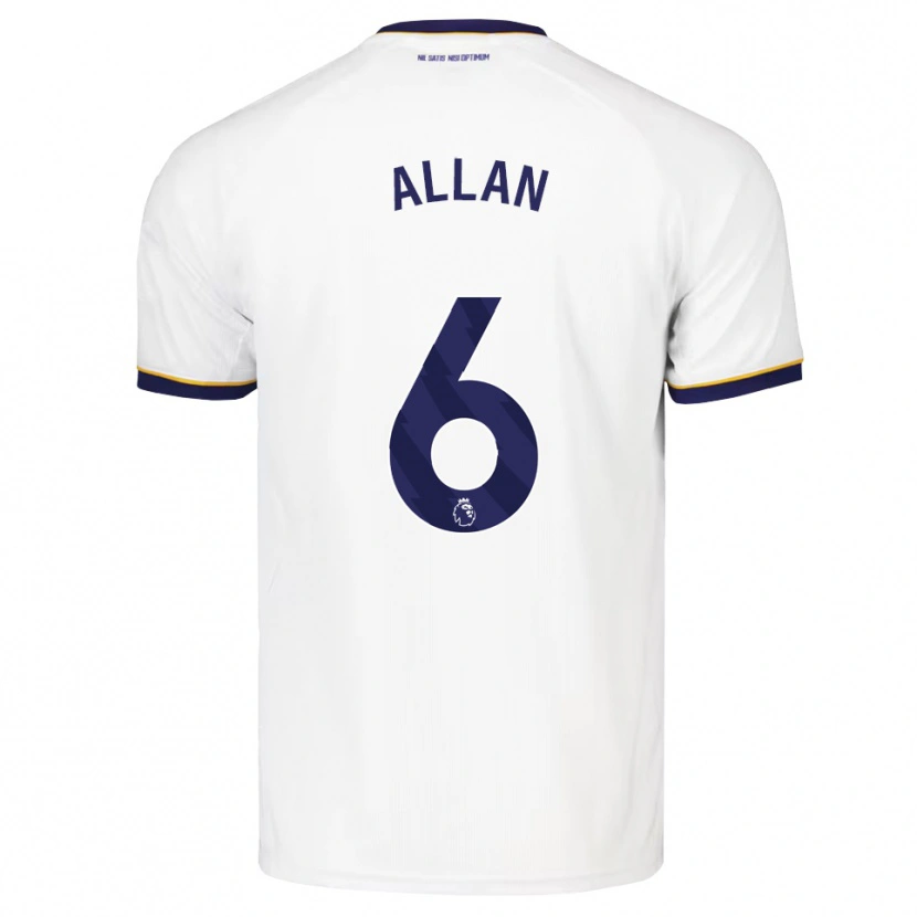 Danxen Kinderen Allan #6 Middernachtblauw Wit Geel Uitshirt Uittenue 2026/27 T-Shirt