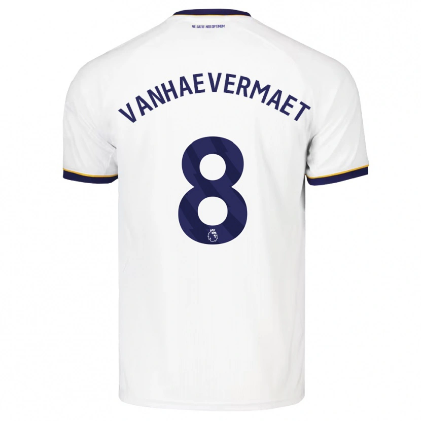Danxen Kinderen Justine Vanhaevermaet #8 Middernachtblauw Wit Geel Uitshirt Uittenue 2026/27 T-Shirt
