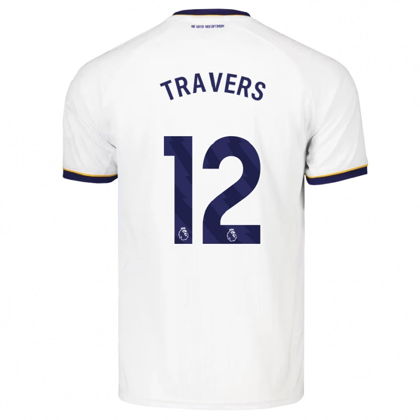Danxen Kinderen Mark Travers #12 Middernachtblauw Wit Geel Uitshirt Uittenue 2026/27 T-Shirt