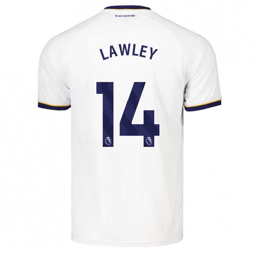 Danxen Kinderen Melissa Lawley #14 Middernachtblauw Wit Geel Uitshirt Uittenue 2026/27 T-Shirt