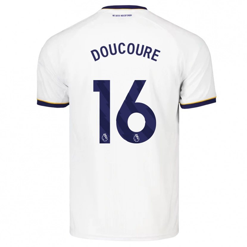 Danxen Kinderen Abdoulaye Doucoure #16 Middernachtblauw Wit Geel Uitshirt Uittenue 2026/27 T-Shirt