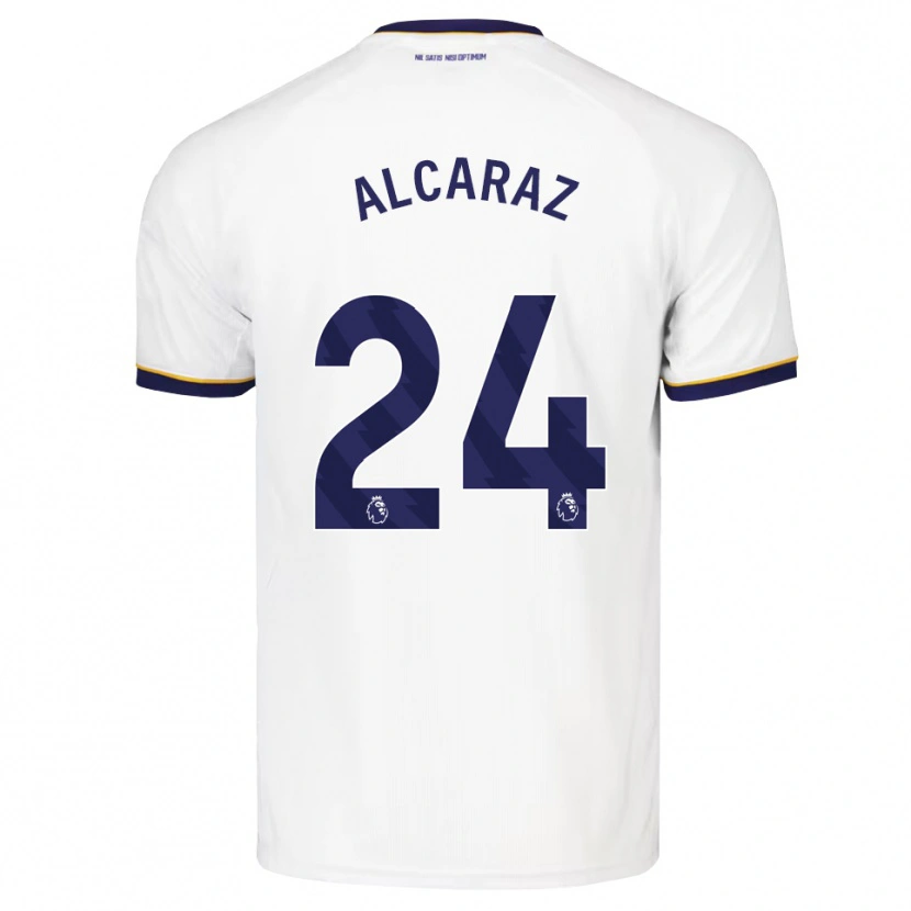 Danxen Kinderen Carlos Alcaraz #24 Middernachtblauw Wit Geel Uitshirt Uittenue 2026/27 T-Shirt