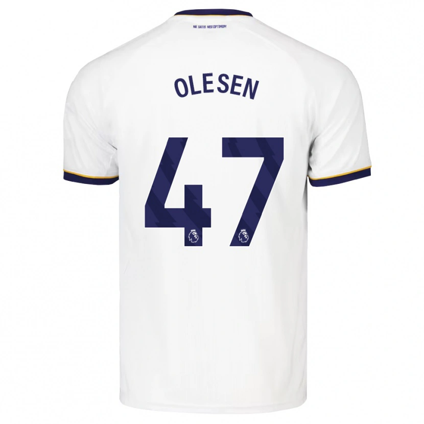Danxen Kinderen Karoline Olesen #47 Middernachtblauw Wit Geel Uitshirt Uittenue 2026/27 T-Shirt