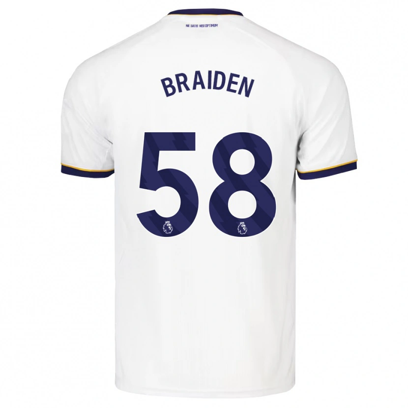 Danxen Kinderen Braiden Graham #58 Middernachtblauw Wit Geel Uitshirt Uittenue 2026/27 T-Shirt