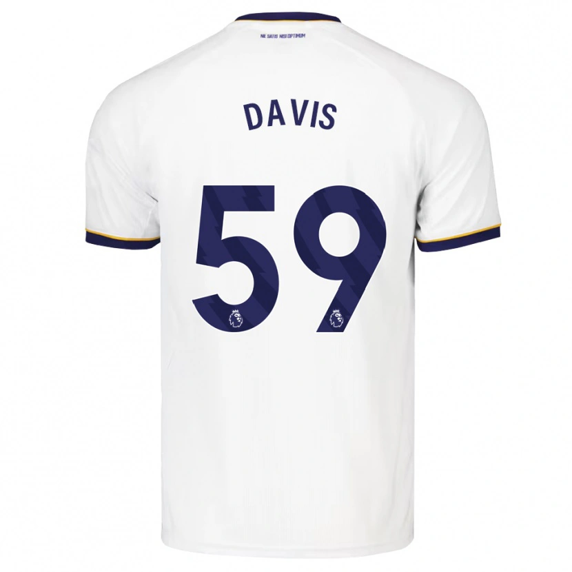 Danxen Kinderen Luca Davis #59 Middernachtblauw Wit Geel Uitshirt Uittenue 2026/27 T-Shirt