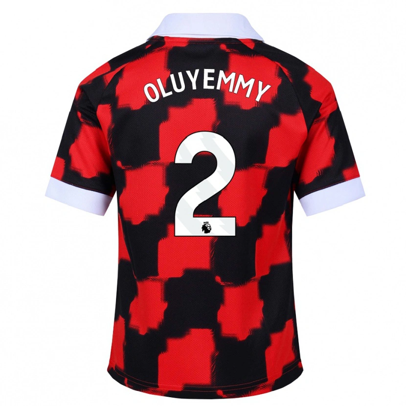 Danxen Kinderen Benjamin Oluyemmy #2 Rood Wit Zwart Uitshirt Uittenue 2026/27 T-Shirt