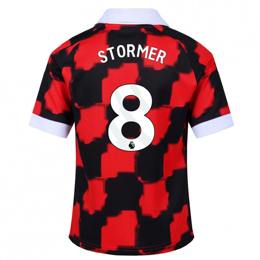 Danxen Kinderen Becky Stormer #8 Rood Wit Zwart Uitshirt Uittenue 2026/27 T-Shirt
