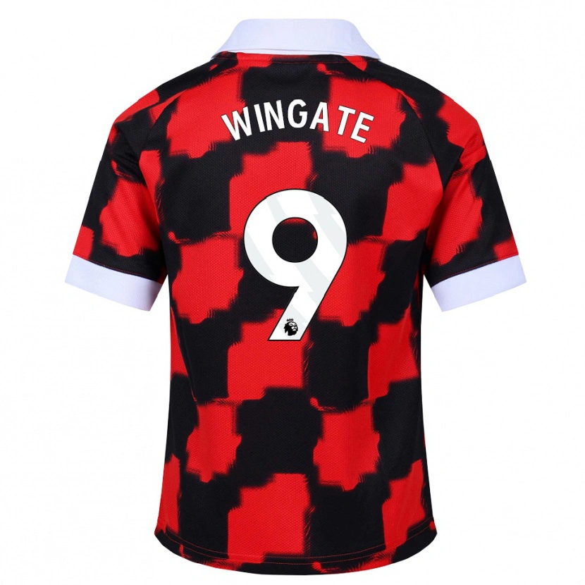 Danxen Kinderen Tom Wingate #9 Rood Wit Zwart Uitshirt Uittenue 2026/27 T-Shirt