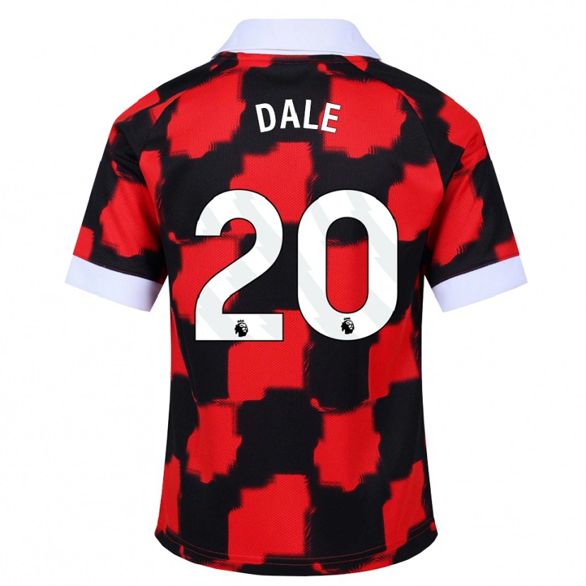 Danxen Kinderen Olivia Dale #20 Rood Wit Zwart Uitshirt Uittenue 2026/27 T-Shirt