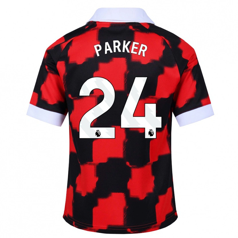 Danxen Kinderen Beau Parker #24 Rood Wit Zwart Uitshirt Uittenue 2026/27 T-Shirt
