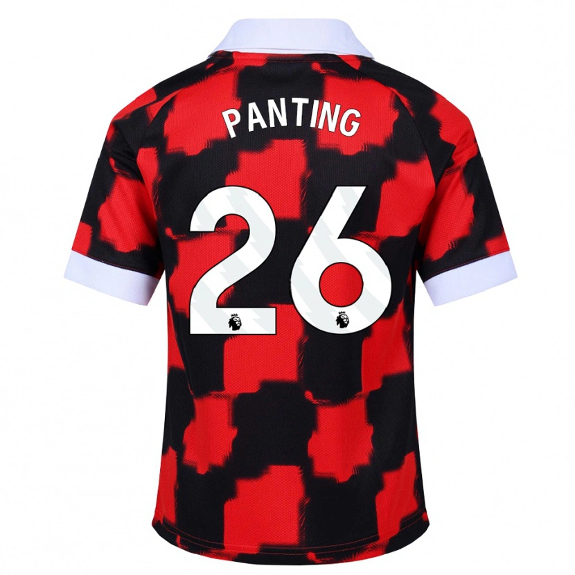 Danxen Kinderen Rachel Panting #26 Rood Wit Zwart Uitshirt Uittenue 2026/27 T-Shirt