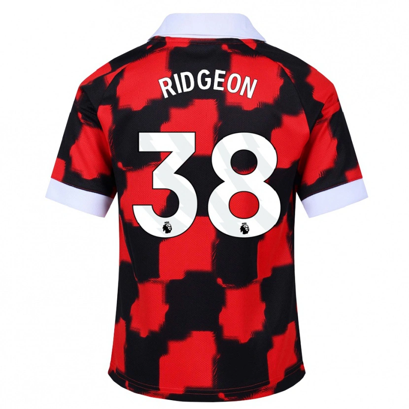 Danxen Kinderen Seth Ridgeon #38 Rood Wit Zwart Uitshirt Uittenue 2026/27 T-Shirt