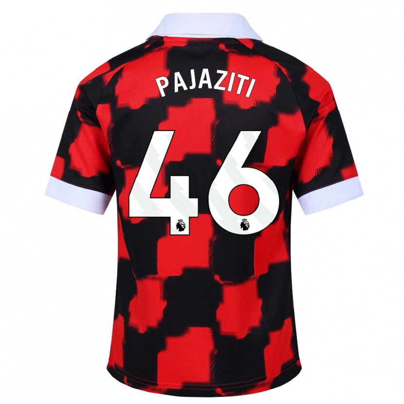 Danxen Kinderen Adrion Pajaziti #46 Rood Wit Zwart Uitshirt Uittenue 2026/27 T-Shirt