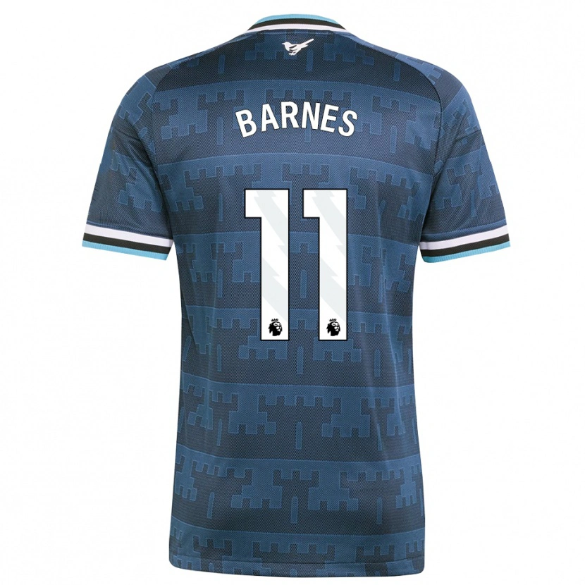 Danxen Kinderen Harvey Barnes #11 Geel Zwart Blauw Uitshirt Uittenue 2026/27 T-Shirt