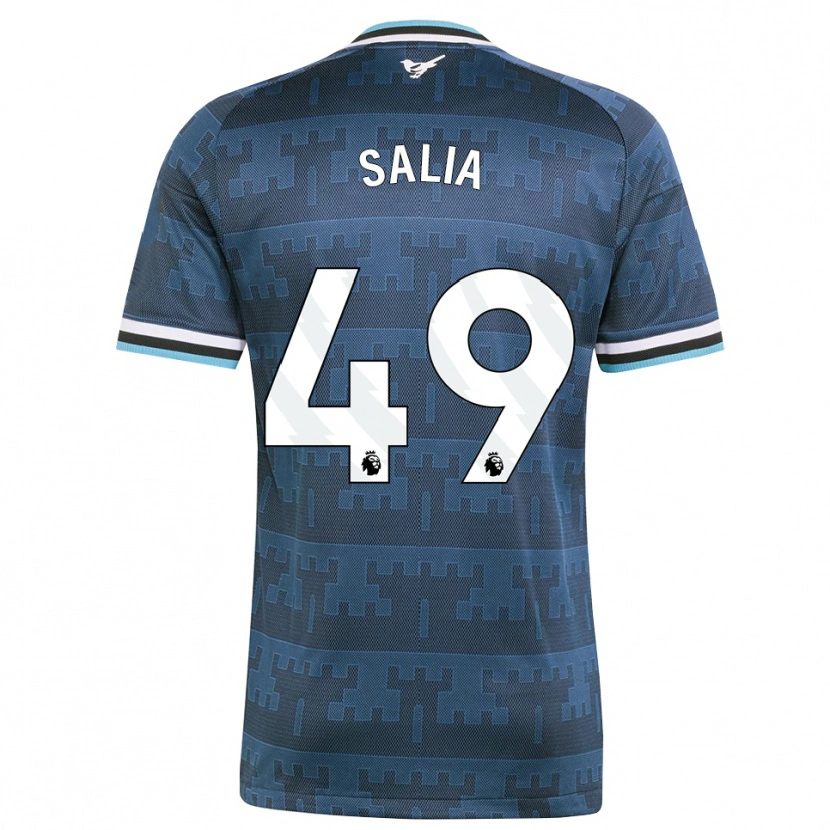 Danxen Kinderen Vakhtang Salia #49 Geel Zwart Blauw Uitshirt Uittenue 2026/27 T-Shirt