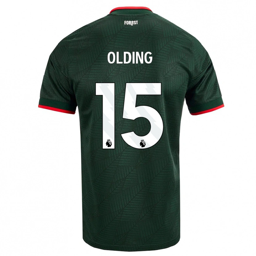 Danxen Kinderen Hollie Olding #15 Donkergroen Rood Uitshirt Uittenue 2026/27 T-Shirt