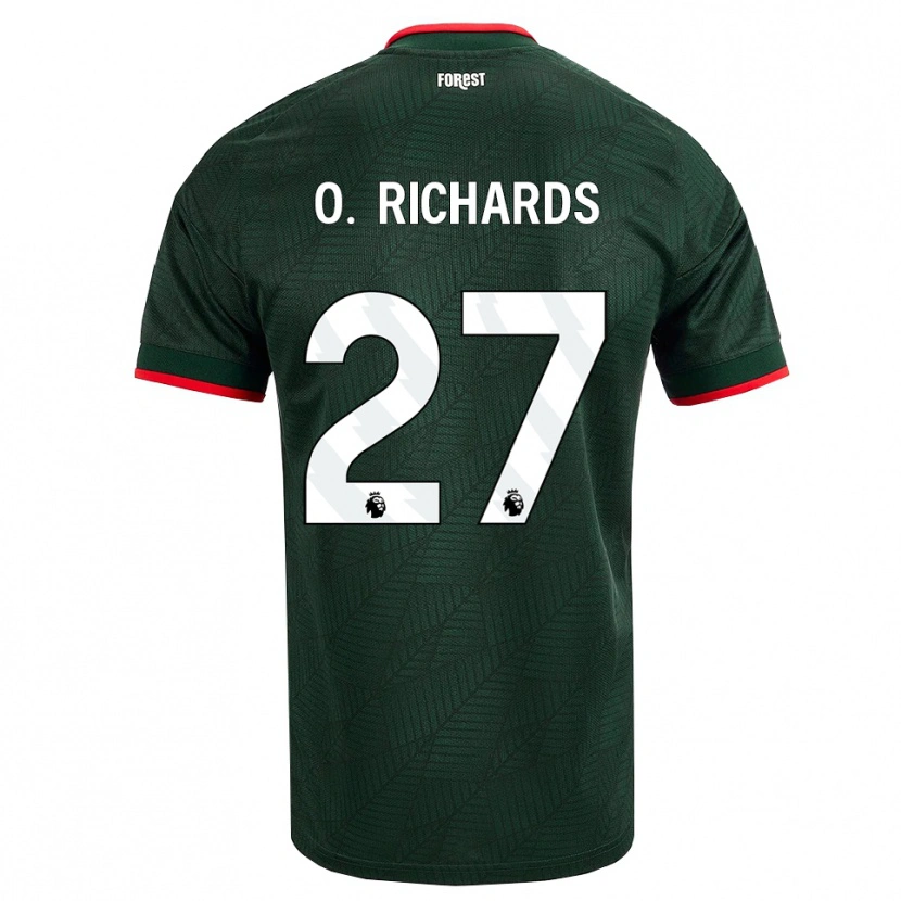 Danxen Kinderen Omar Richards #27 Donkergroen Rood Uitshirt Uittenue 2026/27 T-Shirt