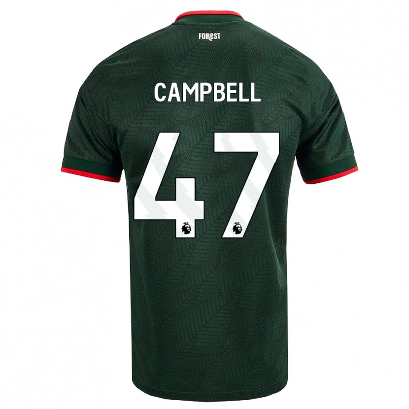 Danxen Kinderen Luke Campbell #47 Donkergroen Rood Uitshirt Uittenue 2026/27 T-Shirt