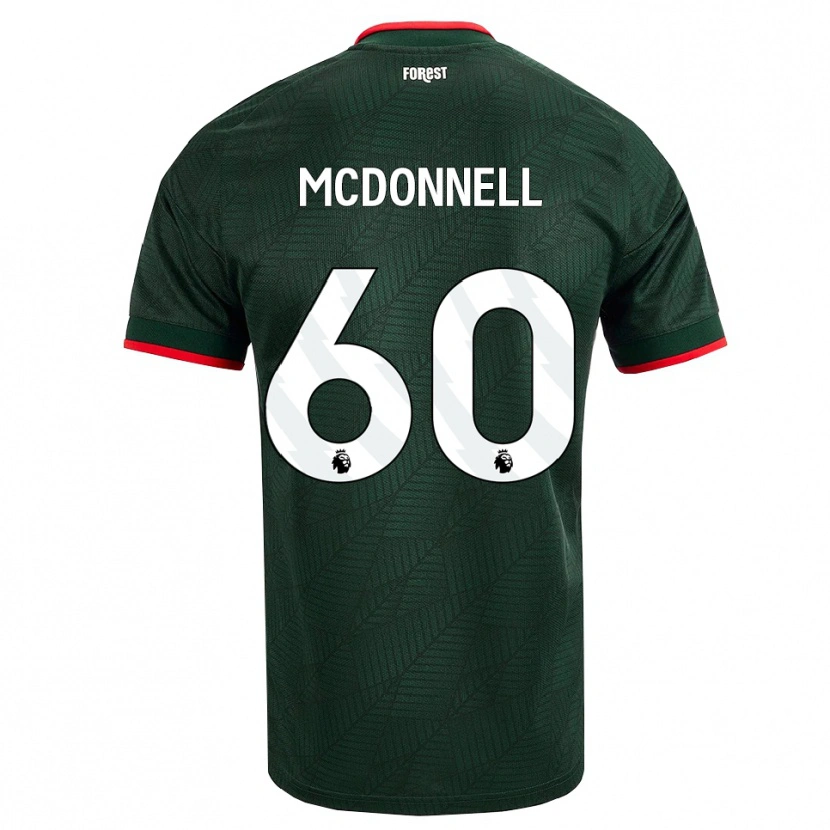 Danxen Kinderen Grady Mcdonnell #60 Donkergroen Rood Uitshirt Uittenue 2026/27 T-Shirt