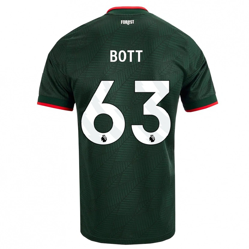Danxen Kinderen Aaron Bott #63 Donkergroen Rood Uitshirt Uittenue 2026/27 T-Shirt