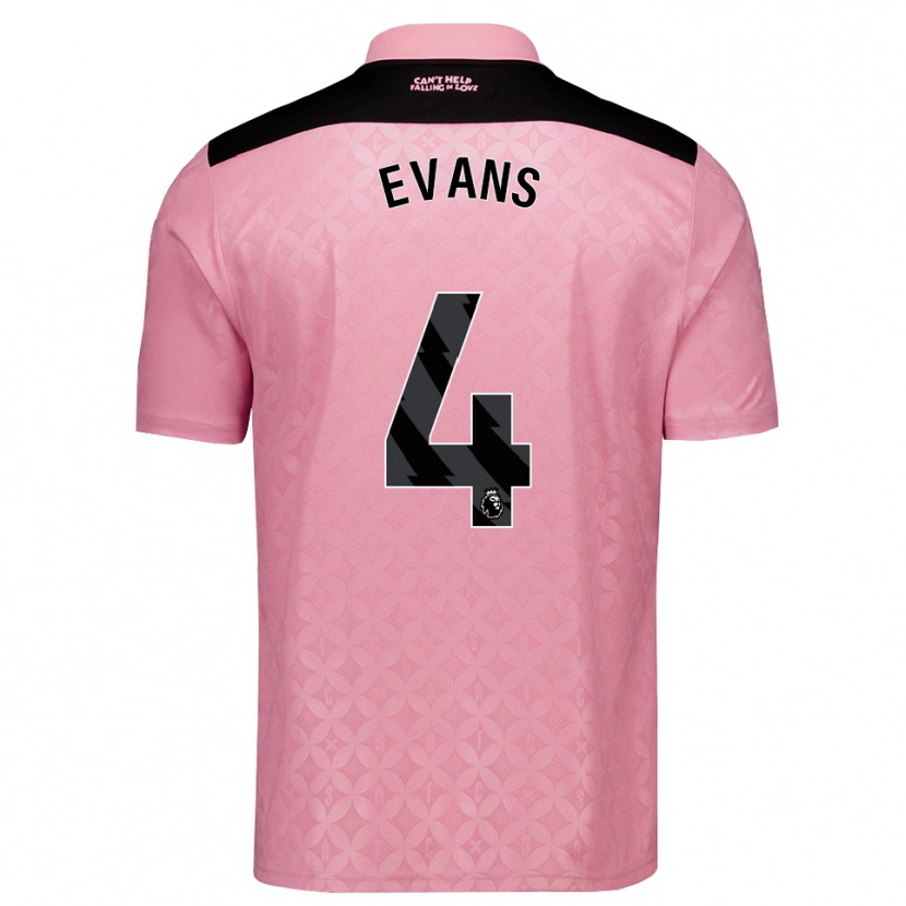 Danxen Kinderen Corry Evans #4 Lichtroze Zwart Uitshirt Uittenue 2026/27 T-Shirt