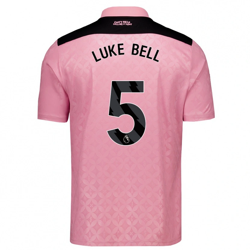 Danxen Kinderen Luke Bell #5 Lichtroze Zwart Uitshirt Uittenue 2026/27 T-Shirt