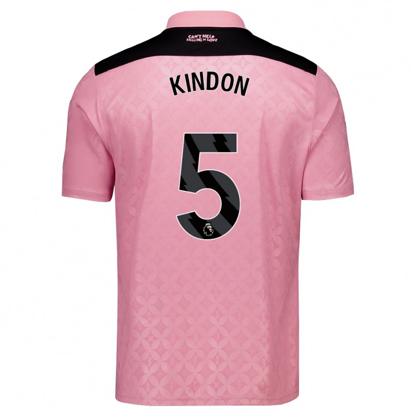 Danxen Kinderen Ben Kindon #5 Lichtroze Zwart Uitshirt Uittenue 2026/27 T-Shirt