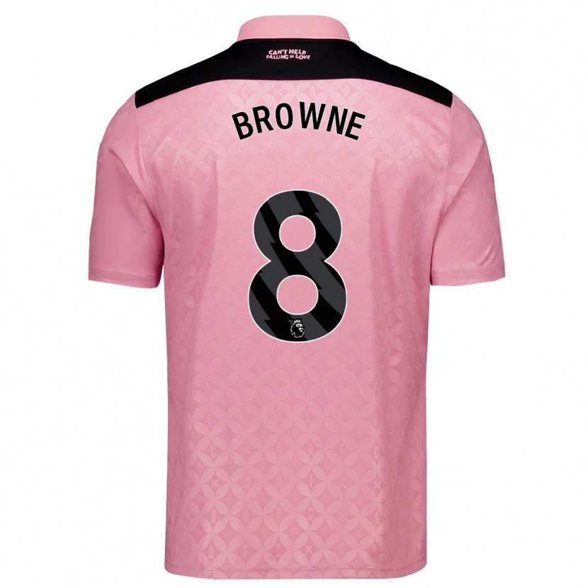 Danxen Kinderen Alan Browne #8 Lichtroze Zwart Uitshirt Uittenue 2026/27 T-Shirt