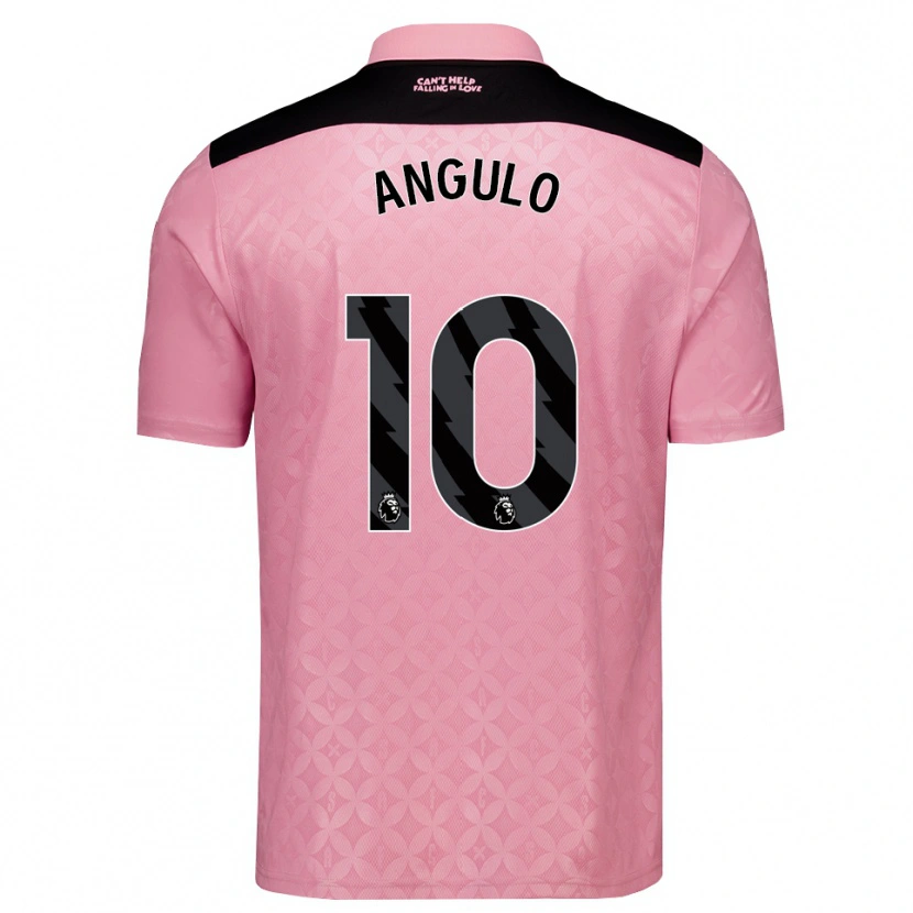 Danxen Kinderen Nilson Angulo #10 Lichtroze Zwart Uitshirt Uittenue 2026/27 T-Shirt
