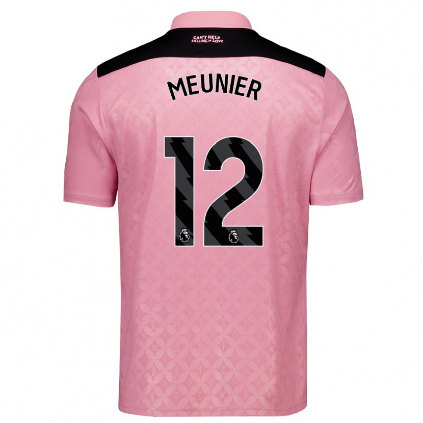 Danxen Kinderen Thomas Meunier #12 Lichtroze Zwart Uitshirt Uittenue 2026/27 T-Shirt
