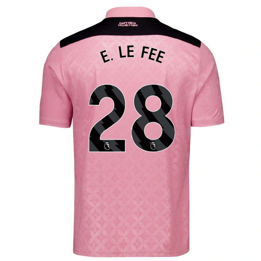 Danxen Kinderen Enzo Le Fée #28 Lichtroze Zwart Uitshirt Uittenue 2026/27 T-Shirt