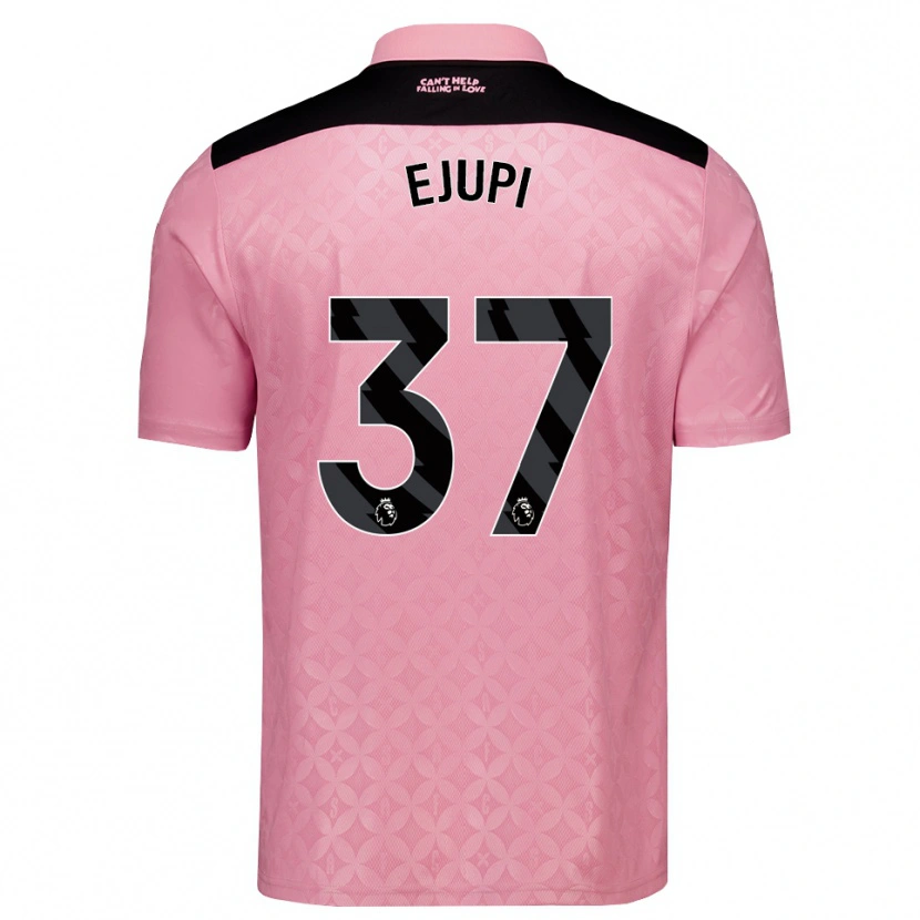 Danxen Kinderen Elizabeta Ejupi #37 Lichtroze Zwart Uitshirt Uittenue 2026/27 T-Shirt